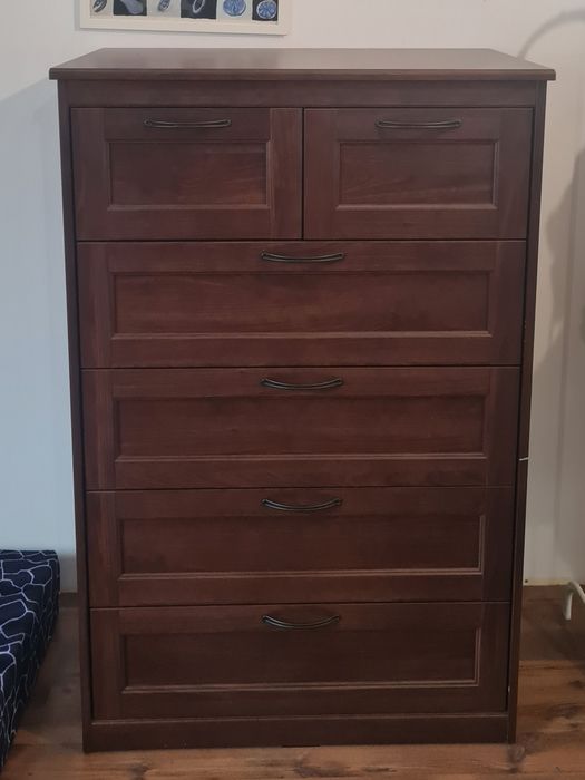 komoda  SONGESAND brązowa ikea 6 szuflad