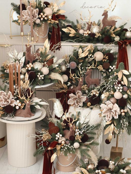 wieniec,stroik bozonarodzeniowy brazowy