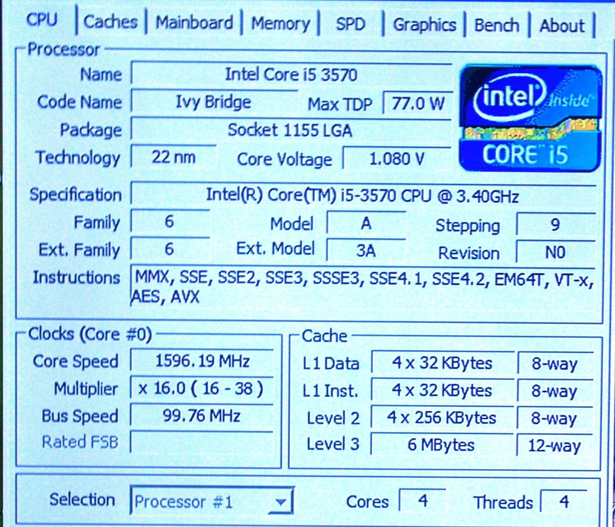 ПК  Gigabyte GA-Q77M-D2H,Intel Core I5 3570,8Gb DDR3,500Gb Hdd,DVD