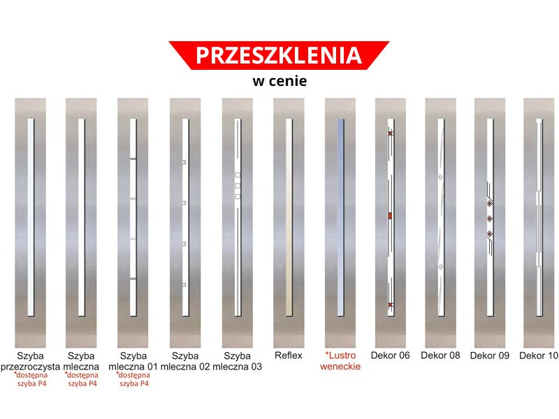 Stalowe Drzwi Zewnętrzne Wejściowe przeszklone KMT 54 model 13s1