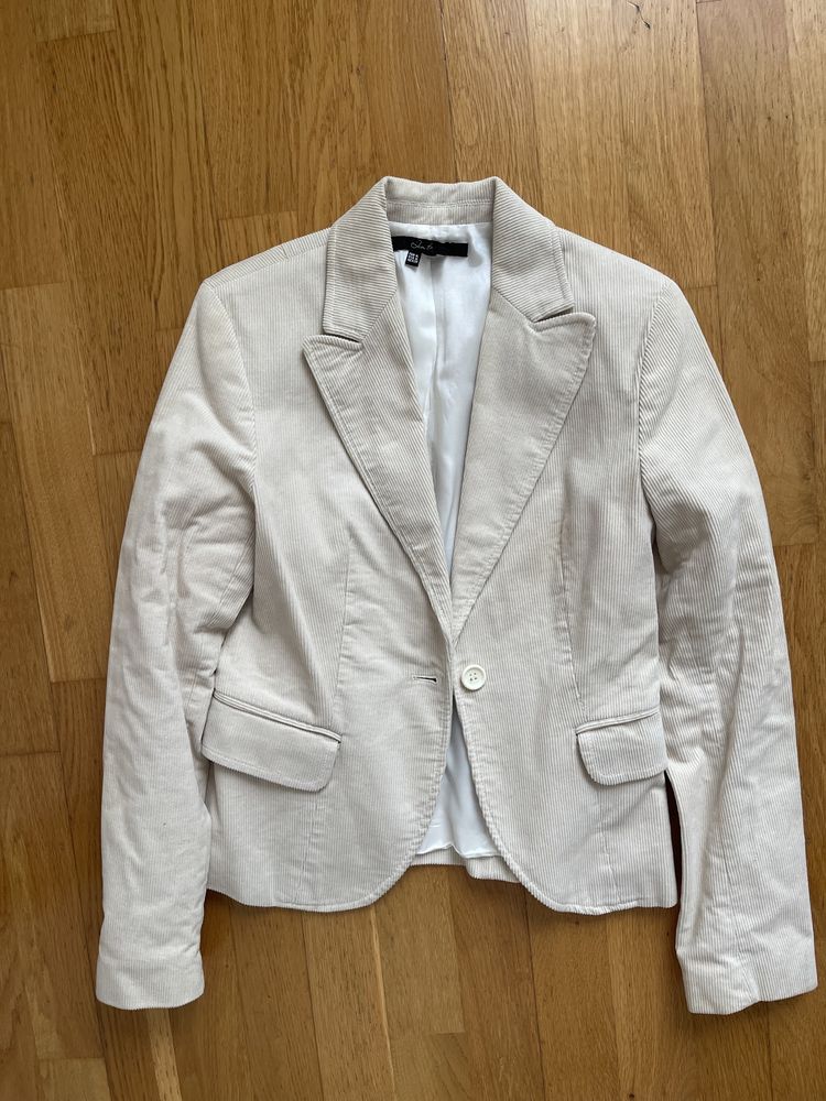 Blazer de bombazine creme M Zara