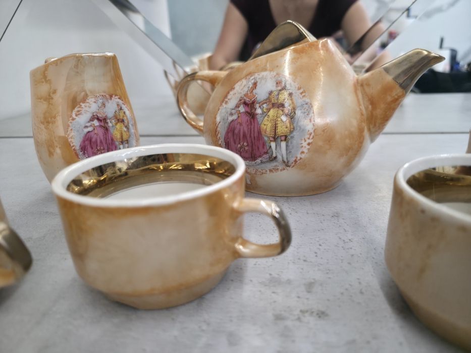 Porcelana PRL Serwis Herbaciany ZPS LUBIANA Lata 60./70. XX w.