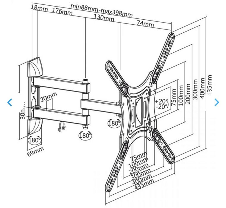 Suporte tv lcd plasma 20" a 55" novo