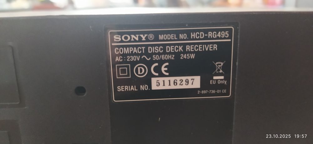 Wieża stereo SONY HCD-RG495