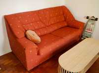 Sofa bonito e comodo cor terracotta - bom estado