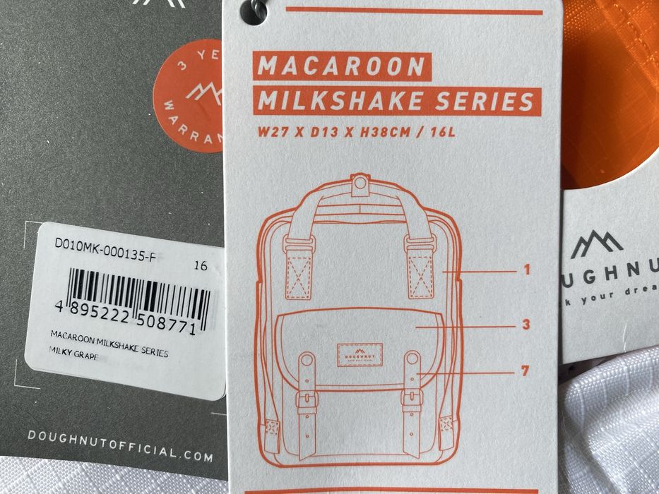 Nowy plecak Doughnut Macaroon Milkshake Milky Grape 16 L nieużywany
