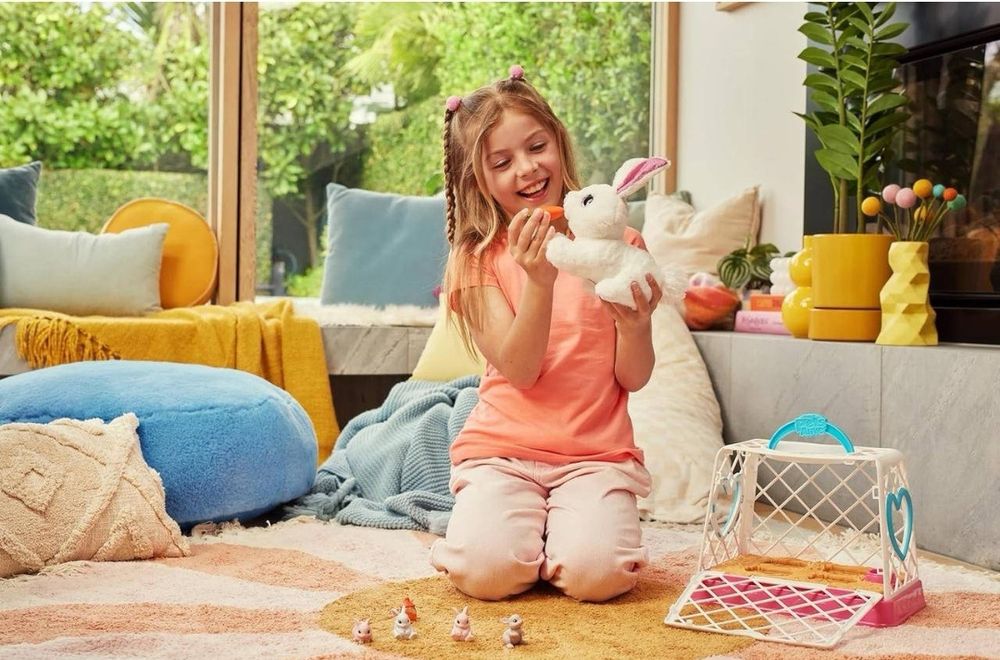 Інтерактивний набір Pets Alive Mama Bunny & Baby Surprise, м'яка іграш