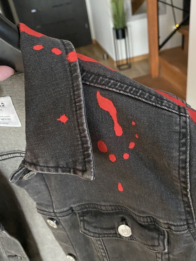 Jeansowa kurtka katana Bershka Custom L/M