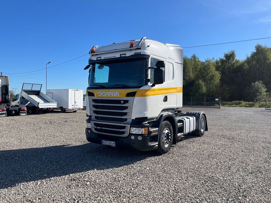 Scania R450/ MANUAL/ PODUSZKI PRZÓD+TYŁ / HYDRAULIKA/ Z FRANCJI  Niski przebieg/ Lodówka/