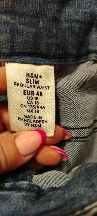 Ładne Duże Spodnie H&M dżinsowe 48 stan idealny