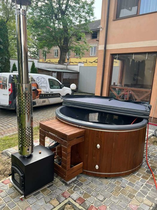 Чан на дровах. Спа джакузі від виробника.