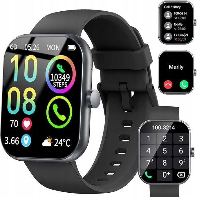 uszkodzony smartwatch jugeman czarny pasek tracker formy fitnessu
