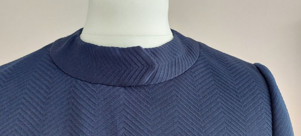 Tricosa Paris r.38 granatowa sukienka lata 60'/70'