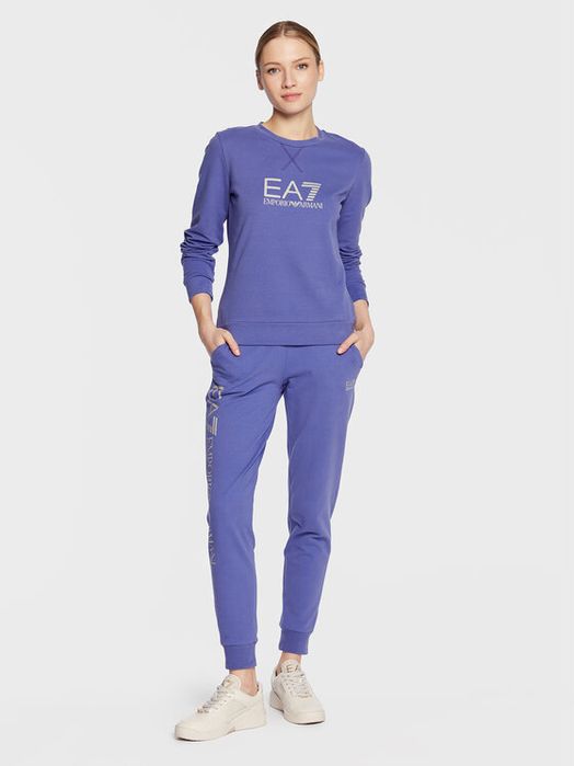 Bluza fioletowa z nadrukiem Emporio Armani S