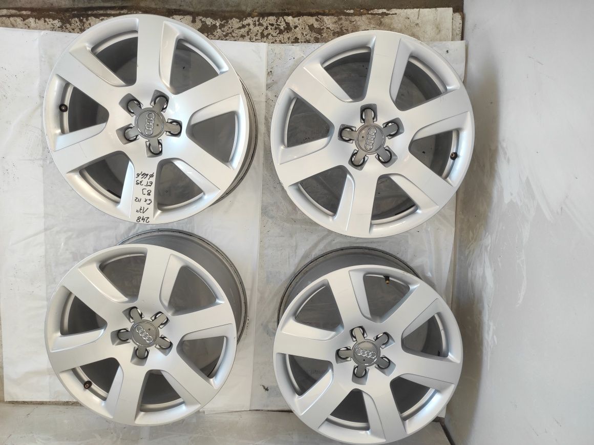 248 Felgi aluminiowe ORYGINAŁ AUDI R 17 5x112 otwór 66,6 Bardzo Ładne