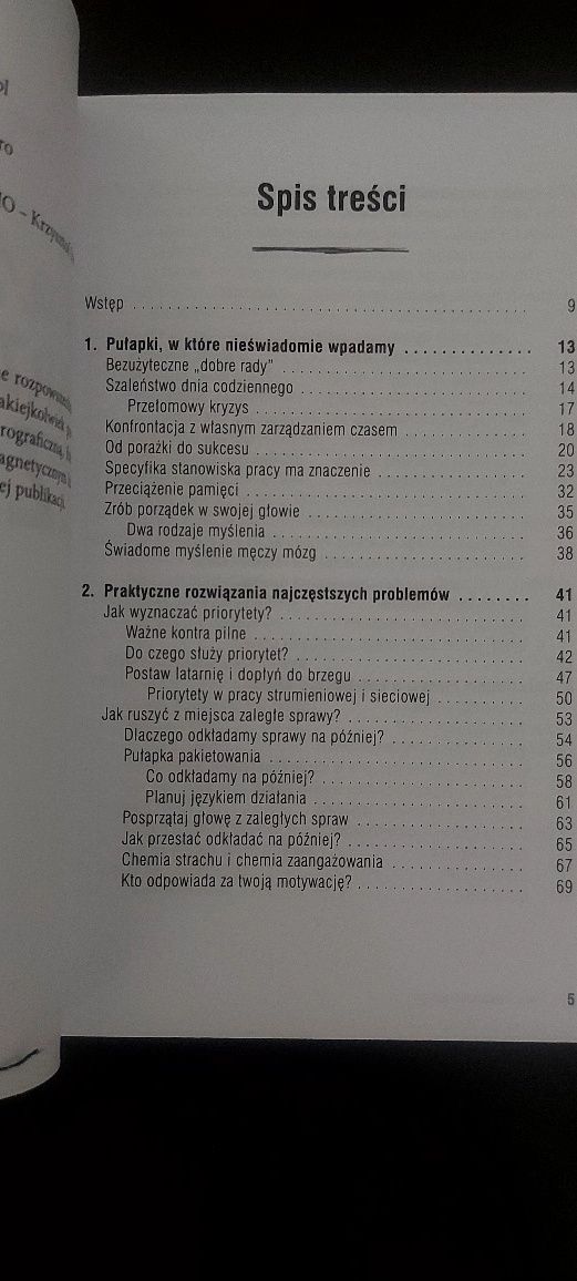 Elastyczne zarządzanie czasem, I. Krejca-Pawski
