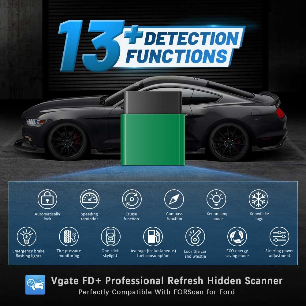 Tester błędów interfejs VLINKER FD+ BT 4.0