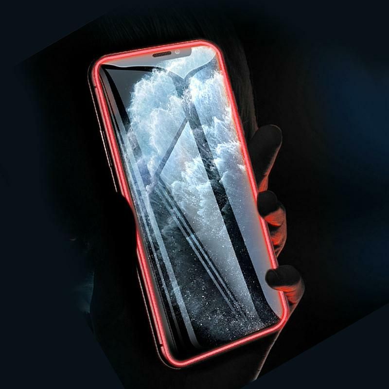 Szkło Hartowane Fluo Glass Do Iphone 12 Pro Max 6,7" Czerwona Ramka