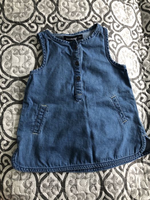 Śliczna jeansowa sukienka 68