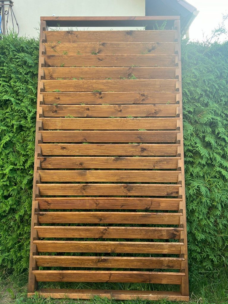 NA WYMIAR Żaluzje Tarasowe Drewniane Nieruchome, Stałe, Ścianka, Panel