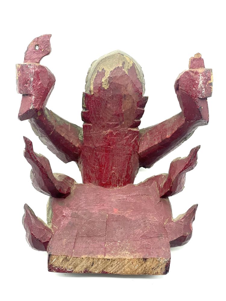 Estátua de Madeira Antiga de Garuda divindade india sec 18