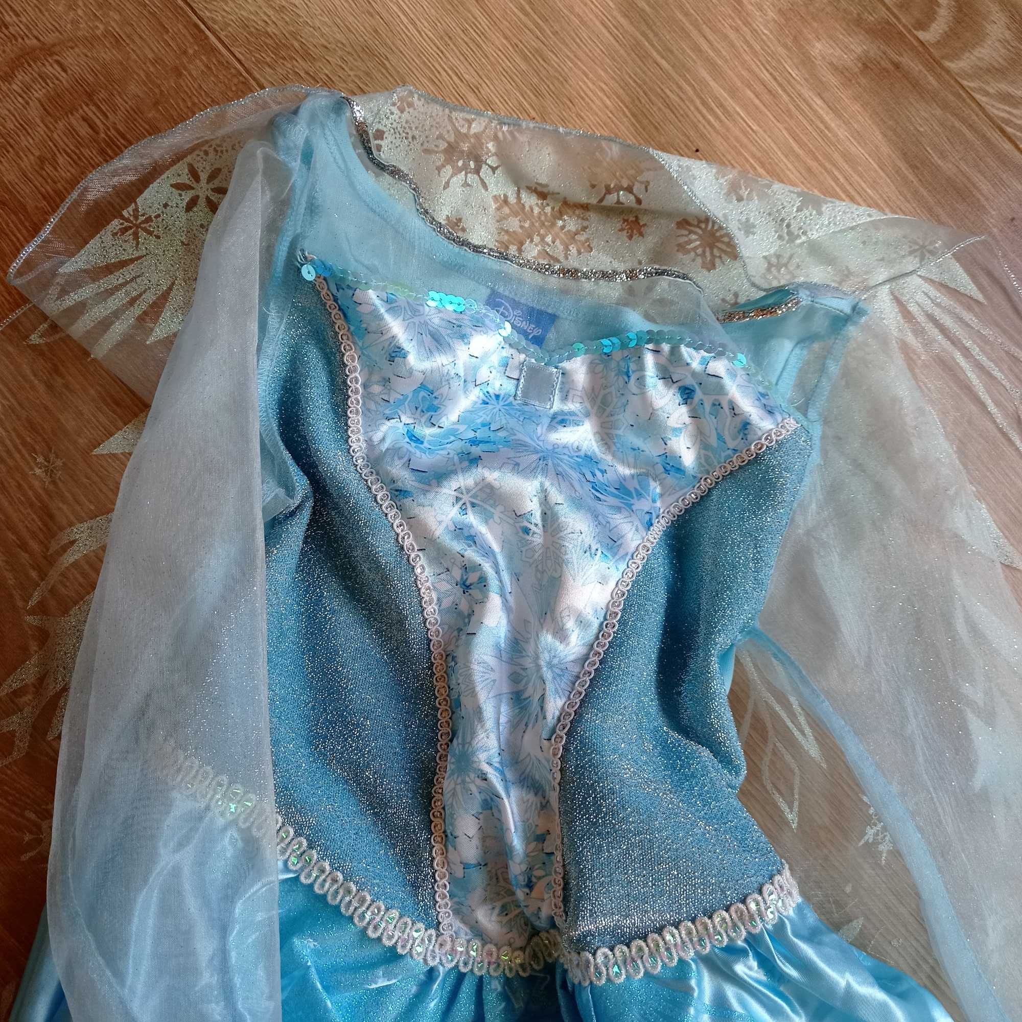 Disney przebranie Elsa Królowa śniegu 128cm strój karnawałowy 7-8 lat