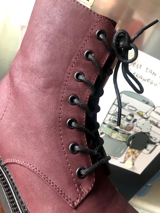 Buty bordowe damskie Jenny Fairy sznurowane r.37