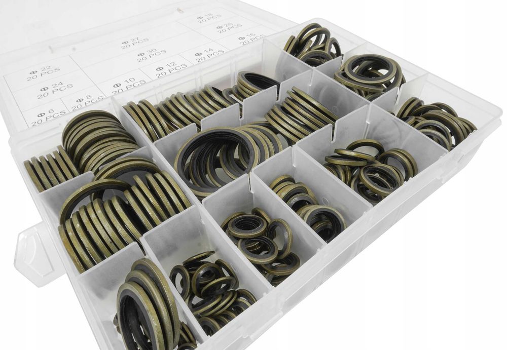 Podkładki metryczne do korków spustowych podkładek  M6-30 240 SZT