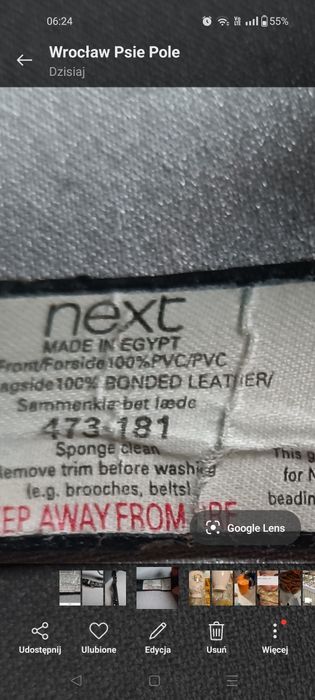 Pasek skórzany czarny z ćwiekami, Next