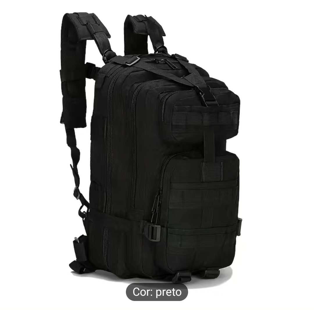 Mochila Tática Militar Impermeável Para desportos Ao Ar Livre, Preta