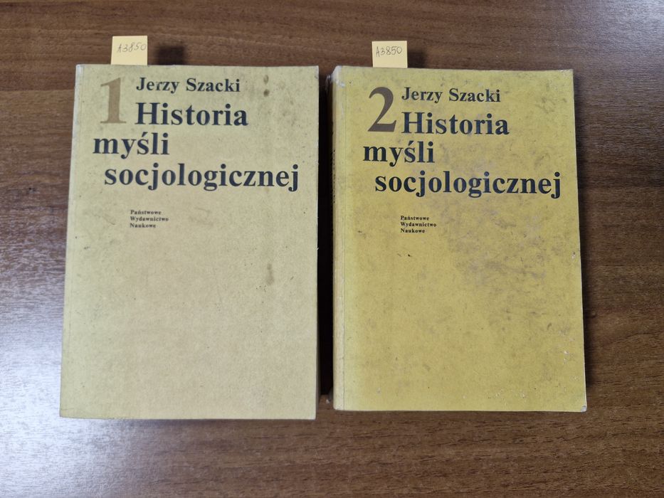 A3850. "Historia myśli socjologicznej" Jerzy Szacki