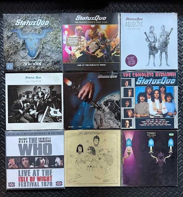 Jimi Hendrix, Wishbone Ash, Jagger, Kansas, The Who, Status Quo winyle