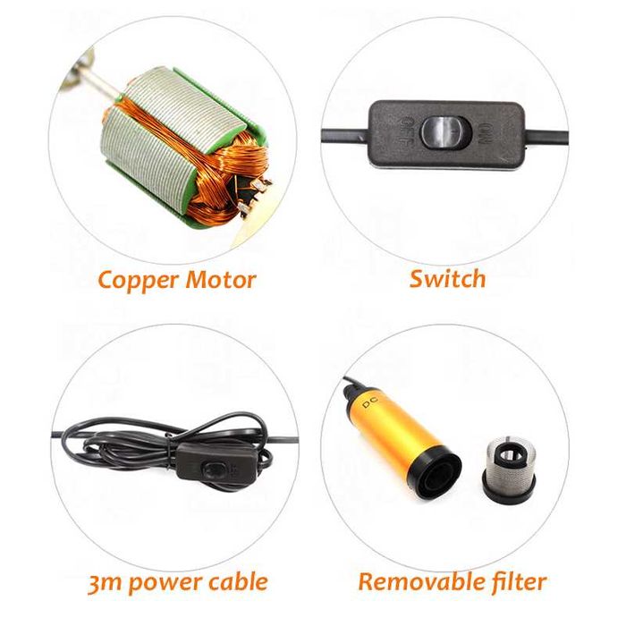 Bomba transfega sucção liquidos Combustivel Gasoleo Oleo Agua 12v NOVO
