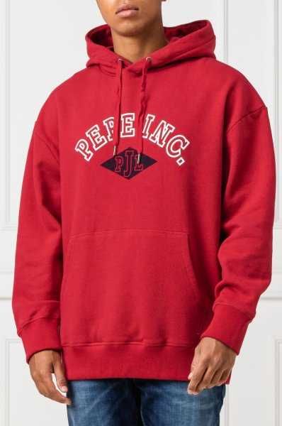 Pepe Jeans Bluza męska kangurka czerwona XL z kapturem nowa