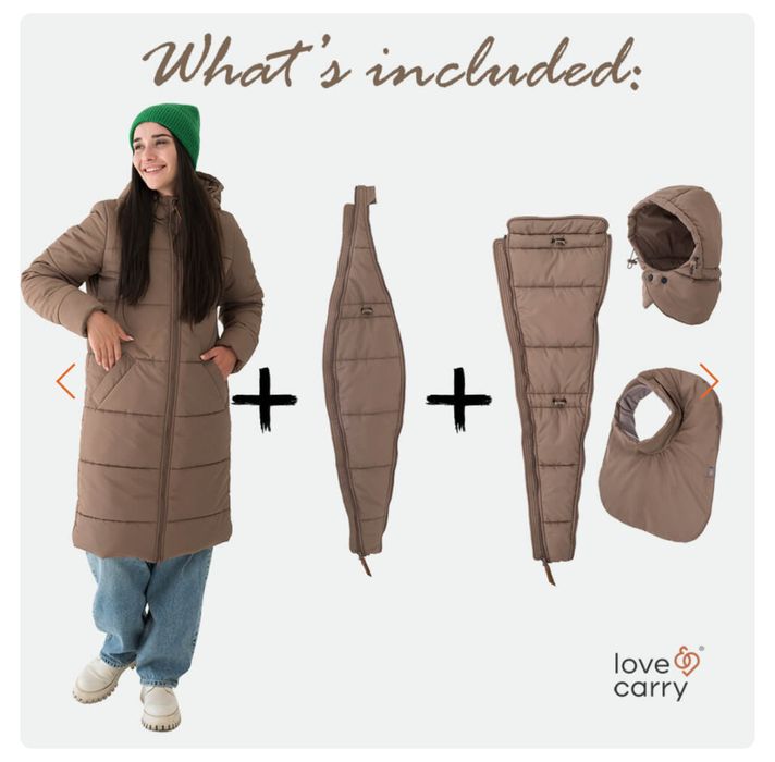 Пуховик для вагітних/слінгокуртка Love and Carry
