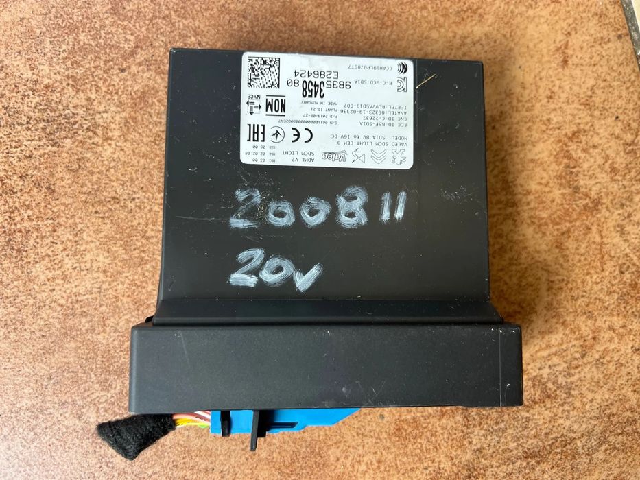 MODUŁ STEROWNIK ŚWIATEŁ PEUGEOT 208 II 2008 II 9835345880