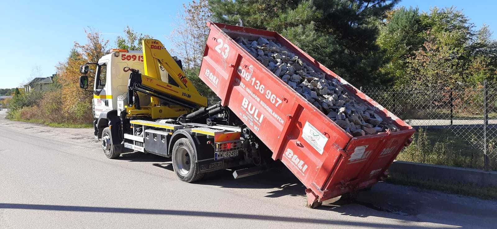 Kontener na gruz. Wywóz gruzu Warszawa Odpadów Śmieci Worki BIG BAG