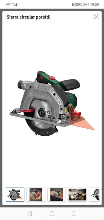 Serra circular portátil 1350w nova Parkside