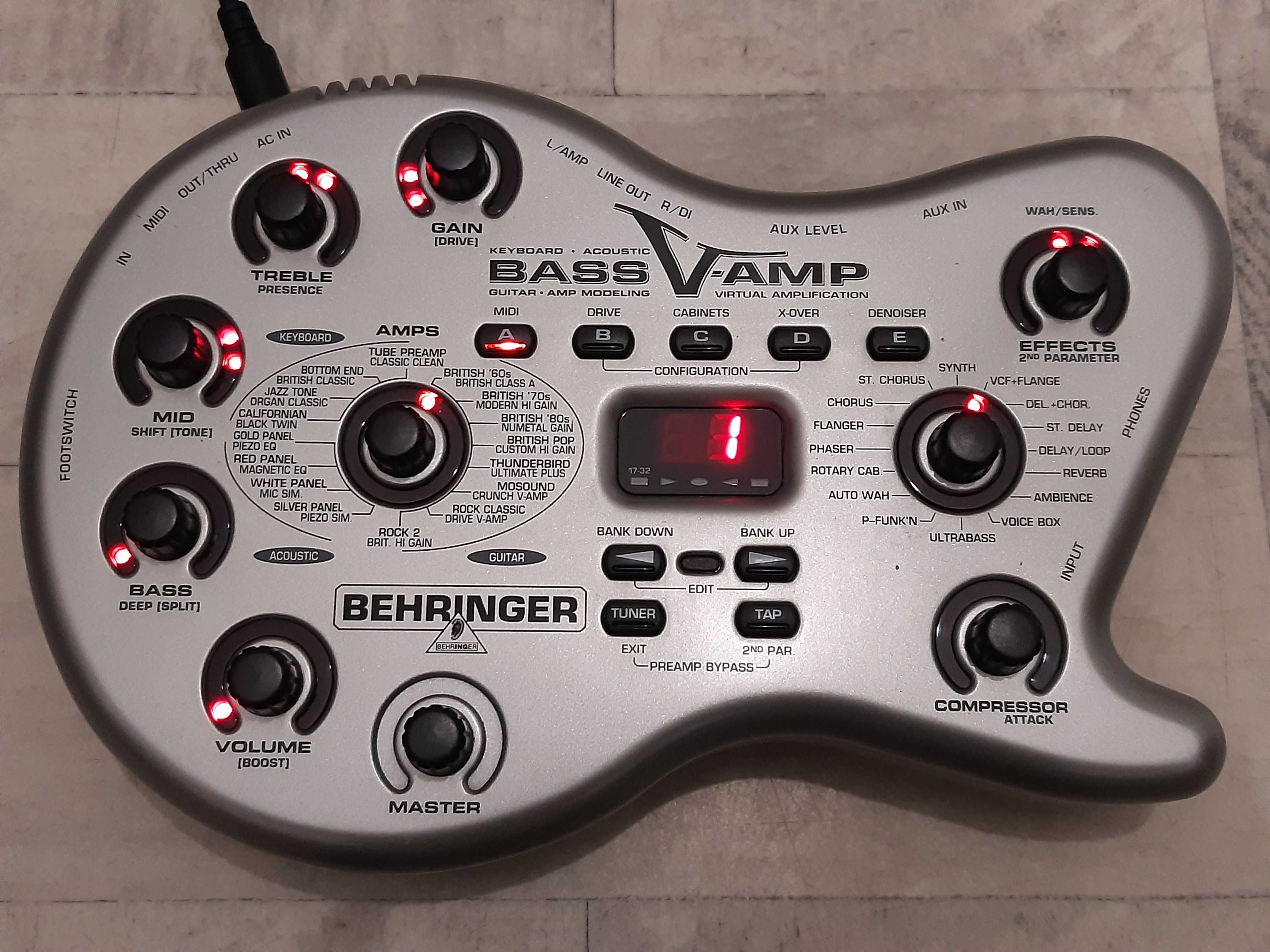Multiefekt Basowy Behringer Bass V-AMP-procesor-efekt-lub dodam Gratis