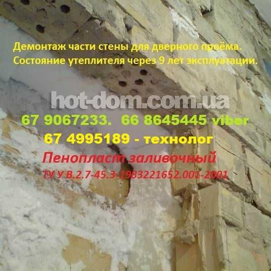 Проф. утепление ПЕНОПЛАСТОМ ЗАЛИВНЫМ. Пеноизол Піноізол минвата ППУ