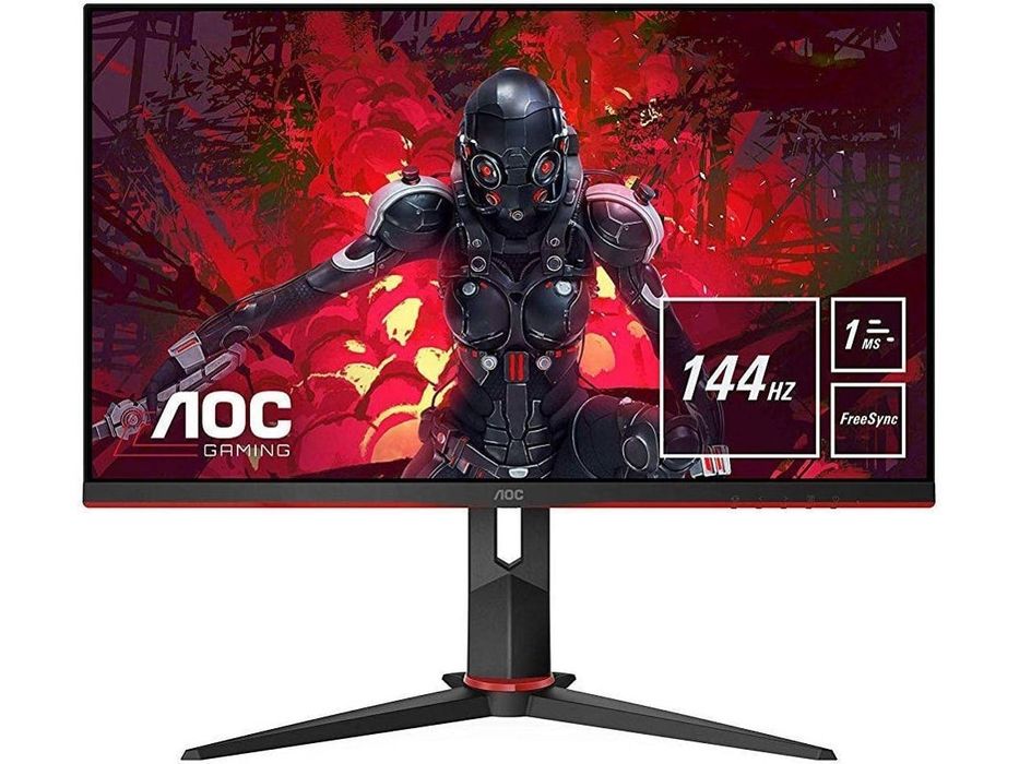 2 Monitores Gaming AOC 24G2U 144Hz + Suporte