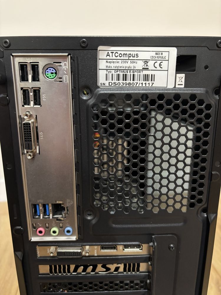 Komputer gamingowy MSI Optimus Intel core i5/ GTX 1050