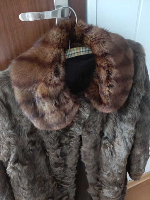 Futro futerko sztuczne płaszcz jesienny zimowy rozmiar 40 L 42 XL