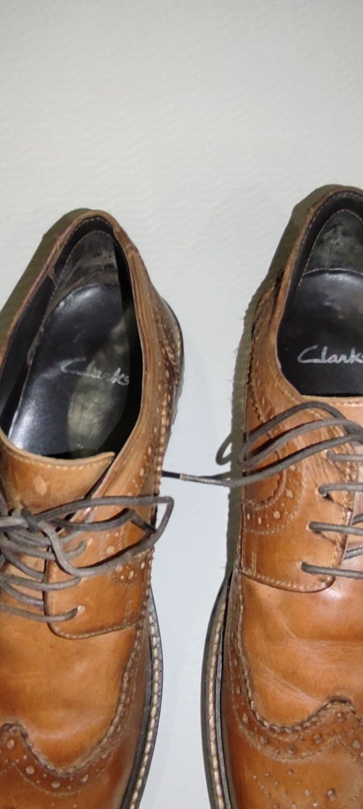 Clarks 43 półbuty 43 oxfordy NATURALNA GRUBA SKÓRA 43