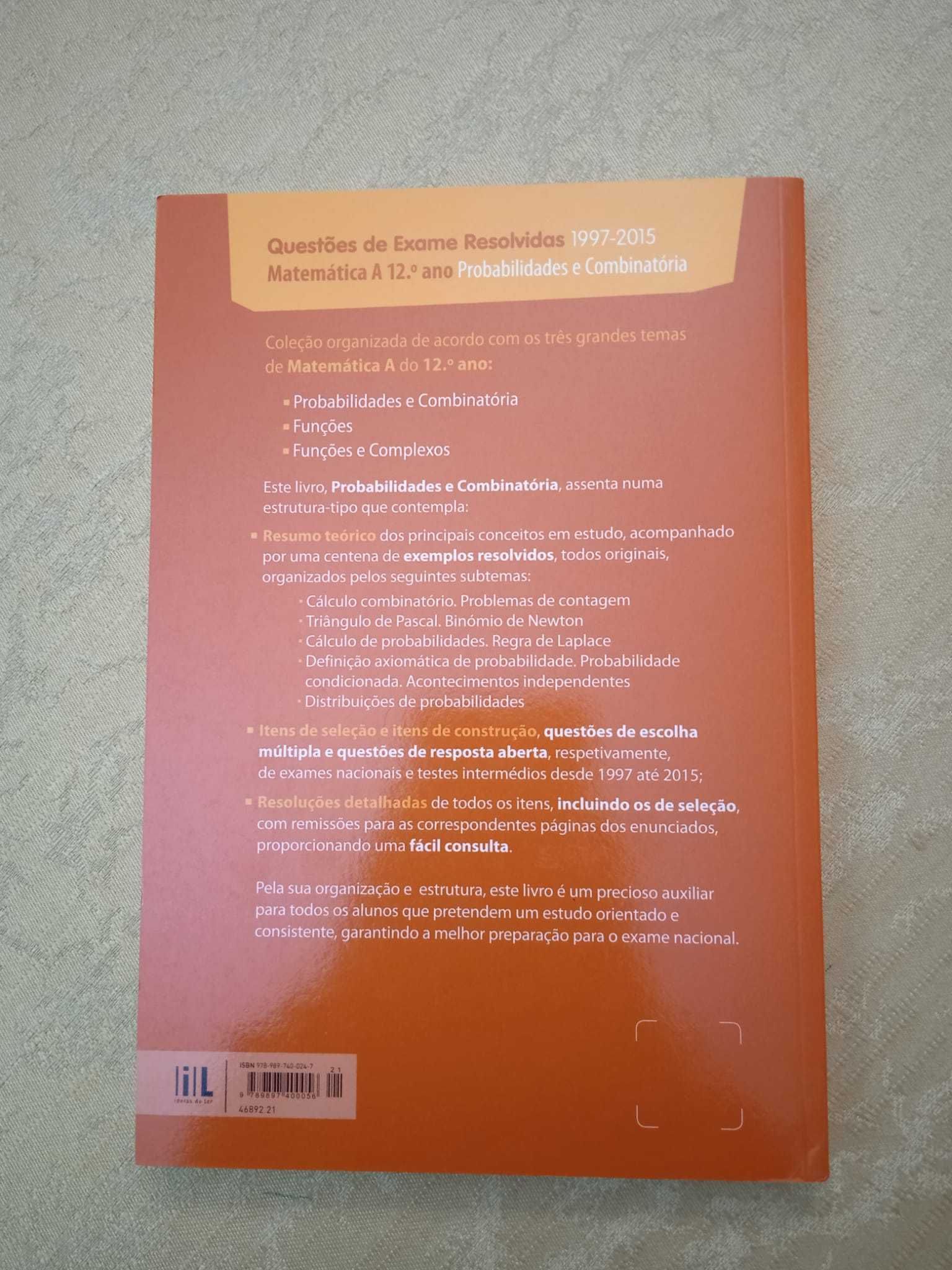 Exame Resolvidas Probabilidades e Combinatória - 12.º ano (NOVO)