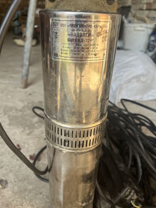 Електронасос Водолій БЦПЕ 0,5-32У для свердловини
