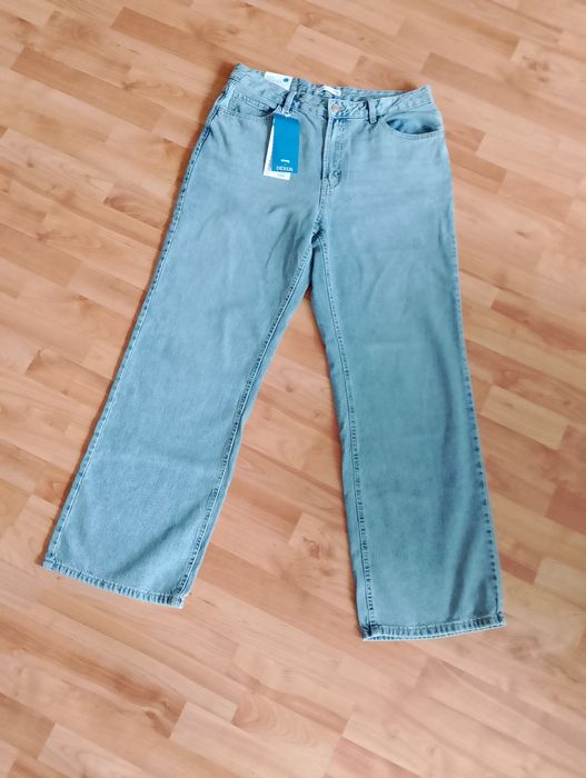 Nowe szerokie jeansy baggy straight wide leg alternative y2k XXL