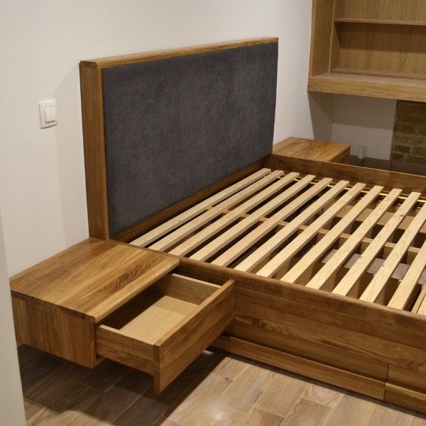 Łóżko drewniane meble materac stolarz stół komoda rtv