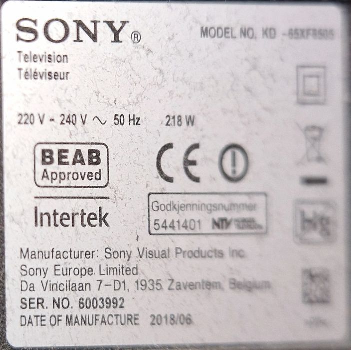 Sony Bravia KD-65XF8505