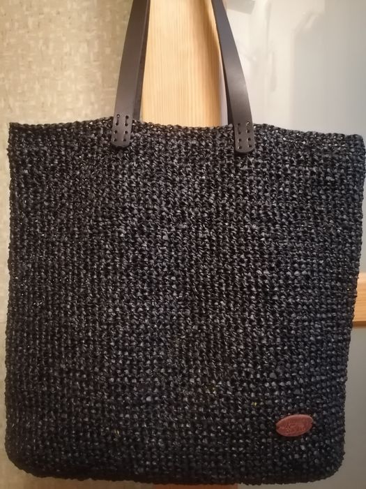 Сумка шопер из натуральной рафии